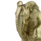 Enfeite Elefante Em Poliresina L10xp7,5xa12,5cm Cor Dourada