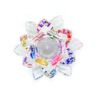 Enfeite Em Cristal Colorido Flor De Lótus Buda 9cm
