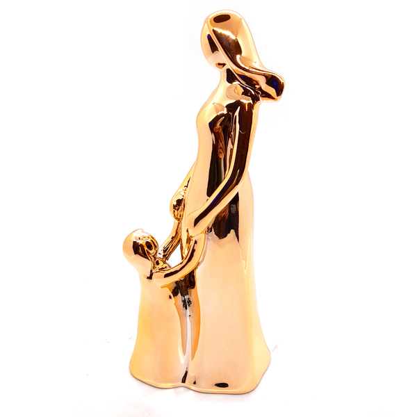 Enfeite Estátua Mãe Bebê Porcelana Amor De Mãe Em Porcelana