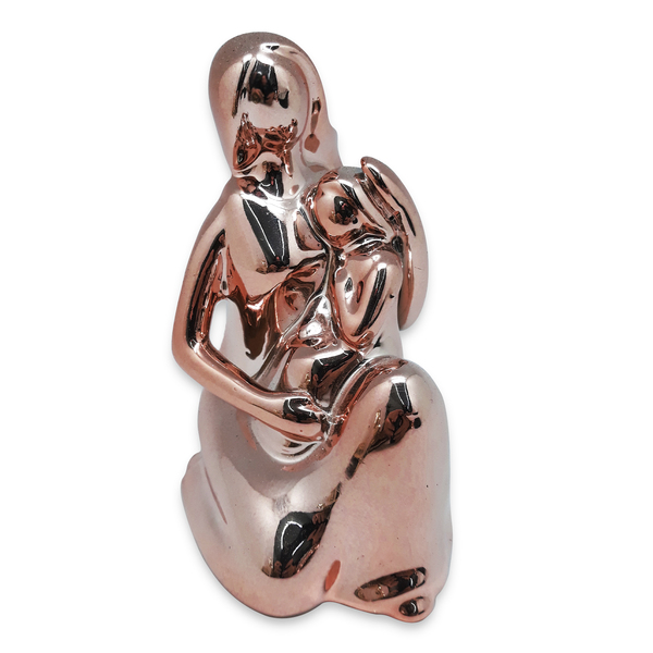 Enfeite Estátua Mãe E Filho Em Porcelana Amor E Ternura