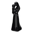 Enfeite Estatueta Mãe E Bebê Cor Preto Brilho 17cm