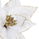 Enfeite Flor Plástico Branco 20x20x20cm Cromus