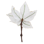 Enfeite Flor Plástico Branco 20x20x20cm Cromus