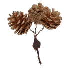 Enfeite Flor Plástico Ouro Velho 13x9x6cm Cromus