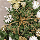 Enfeite Flor Metal Ouro Velho 43x37x2cm Cromus