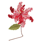 Enfeite Flor Tecido Vermelho 50x25x25cm Cromus