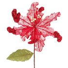 Enfeite Flor Tecido Vermelho 50x25x25cm Cromus