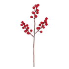 Enfeite Galho Plástico Vermelho 42x15x4cm Cromus