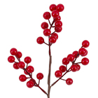 Enfeite Galho Plástico Vermelho 42x15x4cm Cromus