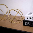 Enfeite Geométrico Circular Em Metal Dourado 18 Cm - D'rossi