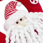 Enfeite Guirlanda Tecido Vermelho 30x30x8cm Cromus