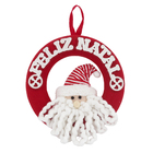 Enfeite Guirlanda Tecido Vermelho 30x30x8cm Cromus