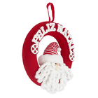 Enfeite Guirlanda Tecido Vermelho 30x30x8cm Cromus