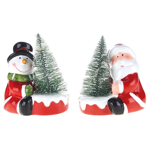 Enfeite Natal Pend Árvore C/papai Noel Led 10x9x7cm 1106153