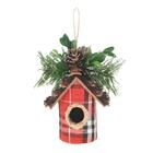 Enfeite Natal Pend Casa P/pássaro Redonda Vrm/pt 1100677