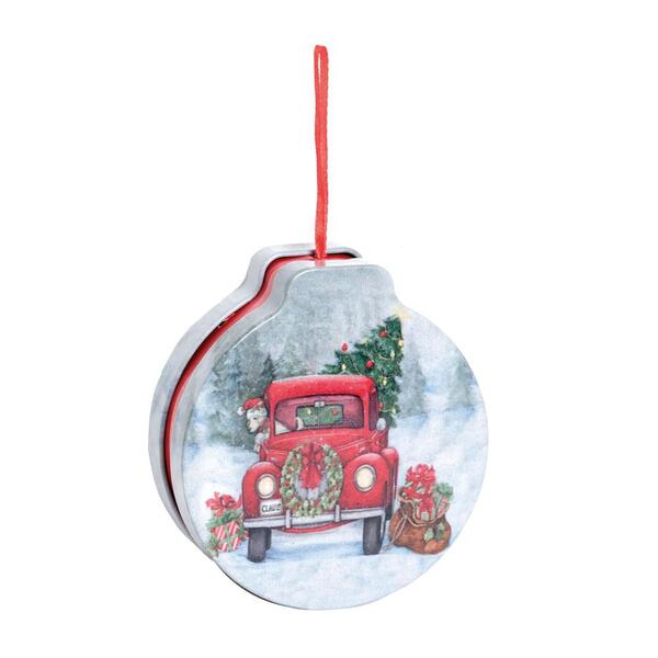 Enfeite Natal Pend Lata Em Metal Caminhão Noel 12cm 1203463