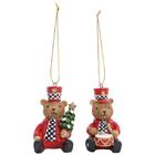 Enfeite Natal Pend Urso C/tambor 07x04x05cm C/2 1114239