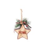 Enfeite Natal Pendurar De Estrela Madeira 1209661