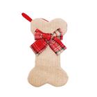 Enfeite Natal Pendurar Porta Osso De Cachorro Laço 1203003