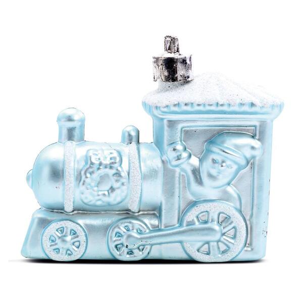 Enfeite Natal Pendurar Trem Expresso Azul 5x7x2cm 1107873