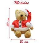 Enfeite Natal Urso De Pelúcia Roupa E Gorro Natalino 23cm
