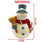 Enfeite Natalino Boneco Neve Luminária Abajur Led Natal 13cm