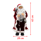 Enfeite Natalino Boneco Papai Noel Tecido Decorativo 62 Cm