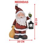 Enfeite Natalino Papai Noel Em Porcelana Estatueta Natal 45cm
