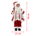 Enfeite Natalino Papai Noel Musical Movimento De Cabeça 44cm