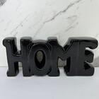 Enfeite Palavra Home De Cerâmica Decorativa Na Cor Preta
