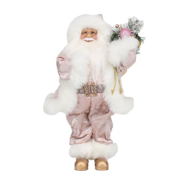 Enfeite Papai Noel C/present Ros/bco 1un 45x28x21cm 1027166