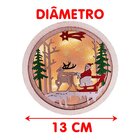 Enfeite Papai Noel Natal Luminária Pendente Em Madeira 13cm