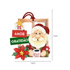 Enfeite Para Árvore De Natal Papai Noel Café Na Janela 12x12c