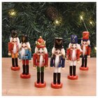 Enfeite Para Árvore Natal Soldado Quebra Nozes 12cm 6 Peças