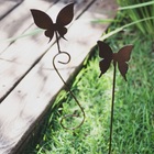 Enfeite Para Jardim Borboleta Curvas - Preto