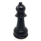 Enfeite Peça De Xadrez Em Porcelana Preta Bispo 12cm