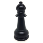 Enfeite Peça De Xadrez Em Porcelana Preta Bispo 12cm