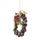 ENFEITE PEND GUIRLANDA GUIZOS CAFE 15CM