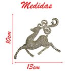 Enfeite Pendente Natal Rena Dourada 13cm 2 Peças