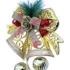 Enfeite Pendente Natalino Sino Laço Bolas Decoração De Natal