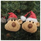 Enfeite Pendente Para Árvore De Natal Ursinho 15cm 12 Unidades