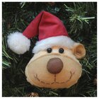 Enfeite Pendente Para Árvore De Natal Ursinho 15cm 8 Unidades