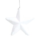 ENFEITE PENDURAR ESTRELA 15CM BRANCA