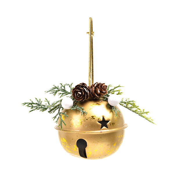 ENFEITE PENDURAR GUIZO Ouro Velho 6,5CM