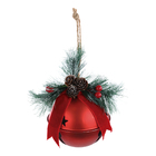 ENFEITE PENDURAR GUIZO VERMELHO 16CM