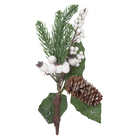 Enfeite Pick Plástico Branco 20x8x5cm Cromus