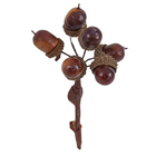 Enfeite Pick Metal Marrom 10x8x4cm Cromus