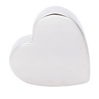 Enfeite Porcelana Heart Of Love Prata 11,8x3,5x11,7 Cm