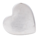 Enfeite Porcelana Heart Of Love Prata 11,8x3,5x11,7 Cm