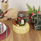 Enfeite Porta Vela Vidro Verde 9x8x8cm Cromus